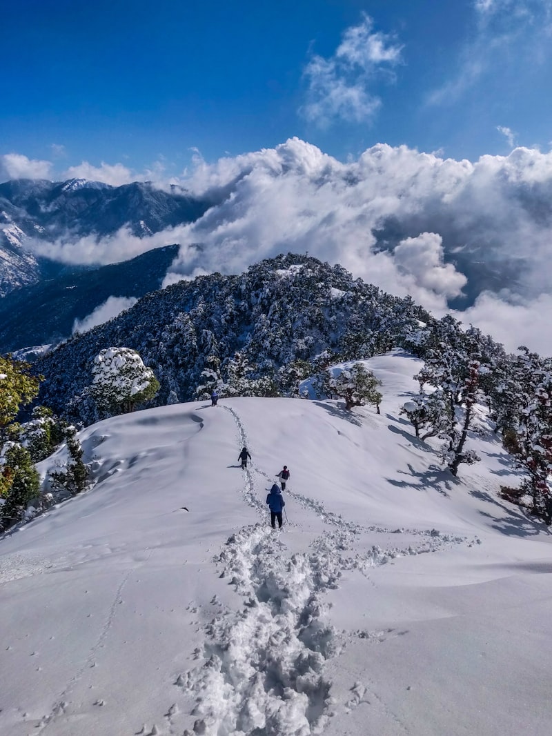 Snowy road in Manali