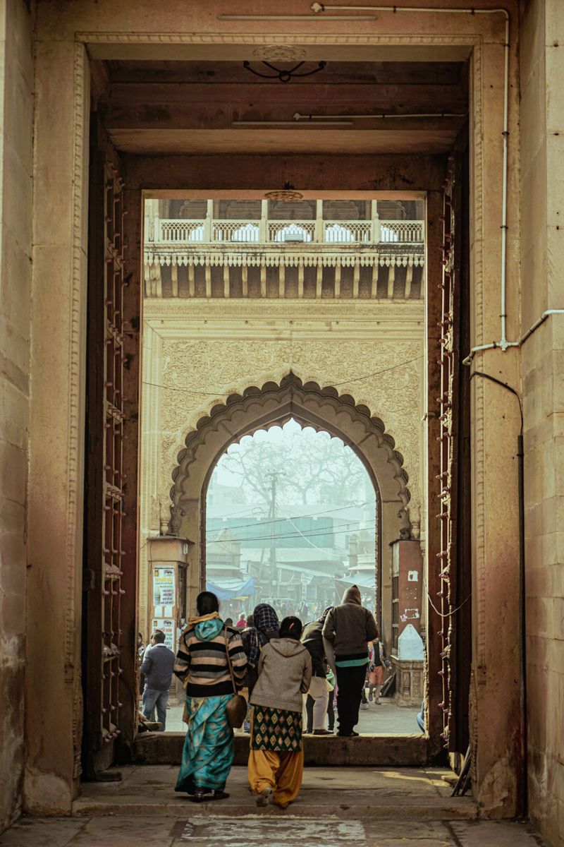 Historic temple archway of Vrindavan