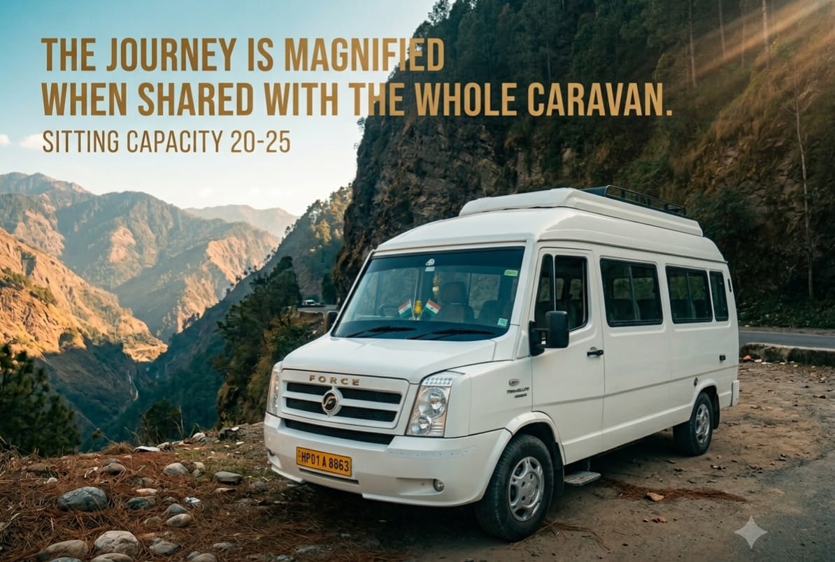 White Force Traveller at a Himalayan viewpoint